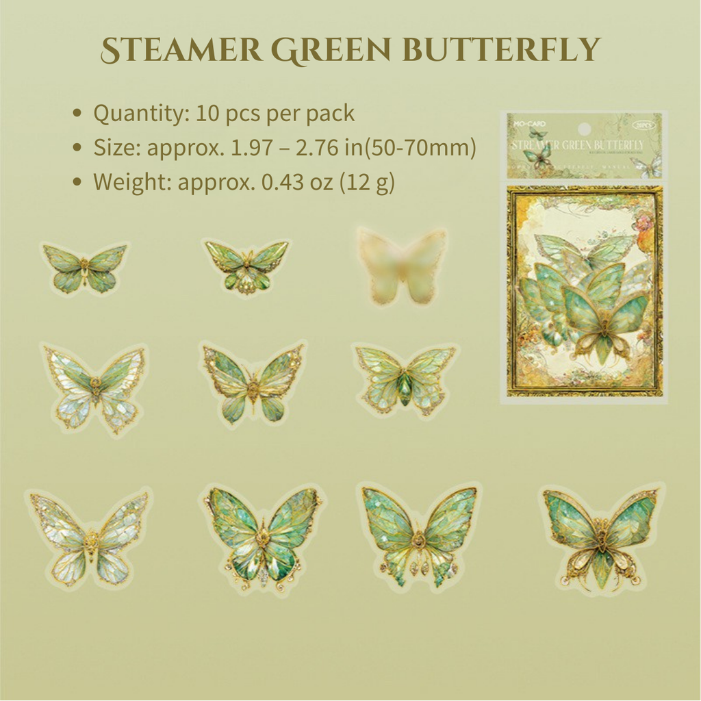 Crystal Butterfly Stickers – 10 pcs Pack