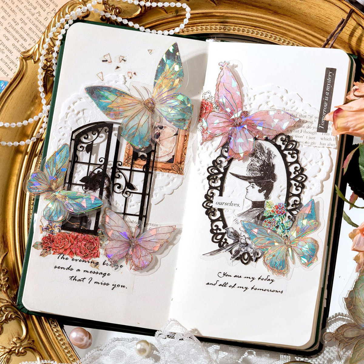 Crystal Butterfly Stickers – 10 pcs Pack