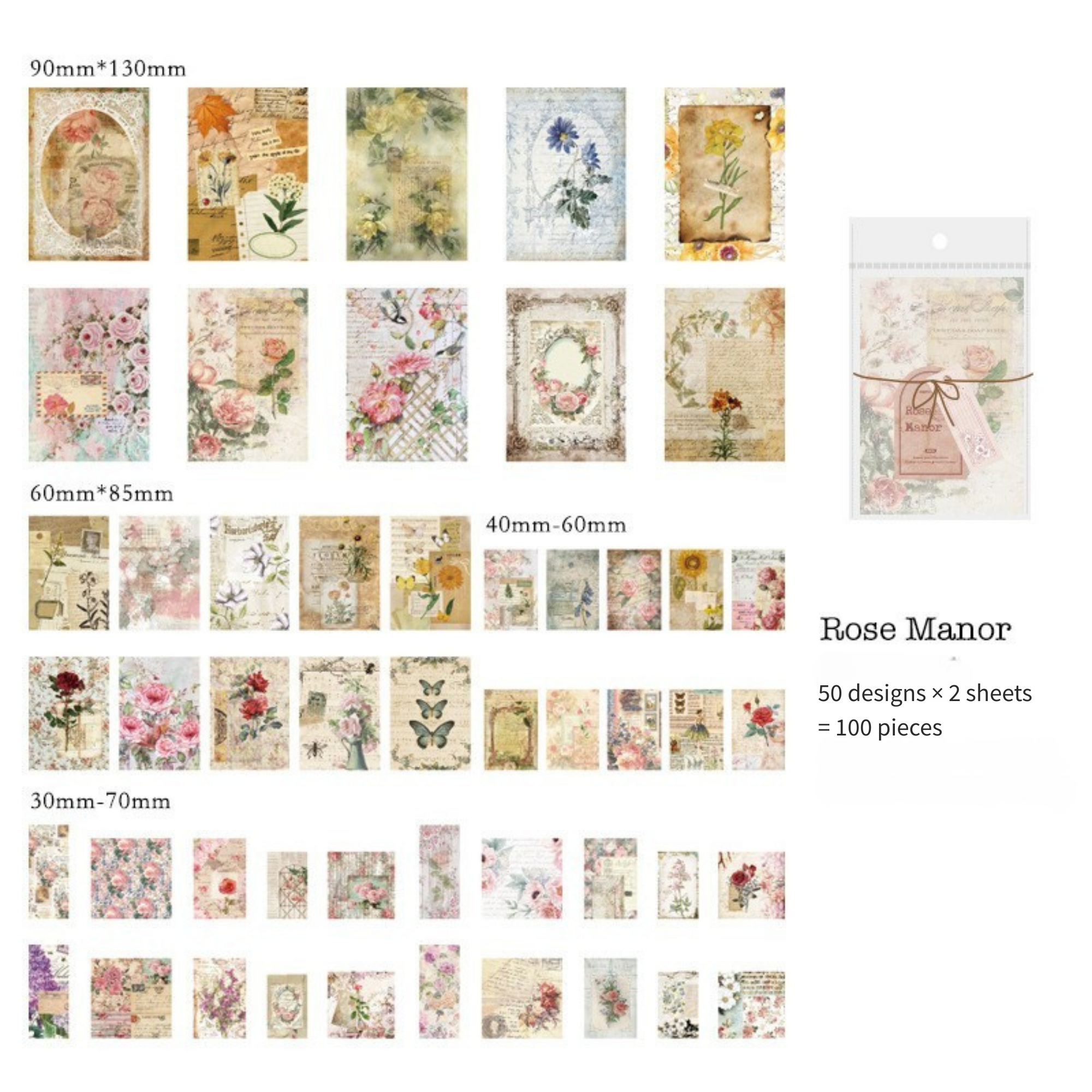 Scrapbooking Paper Pack – 100 Pcs