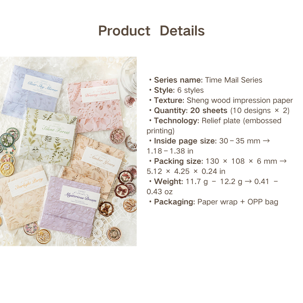 Time mail series stickers-20PCS
