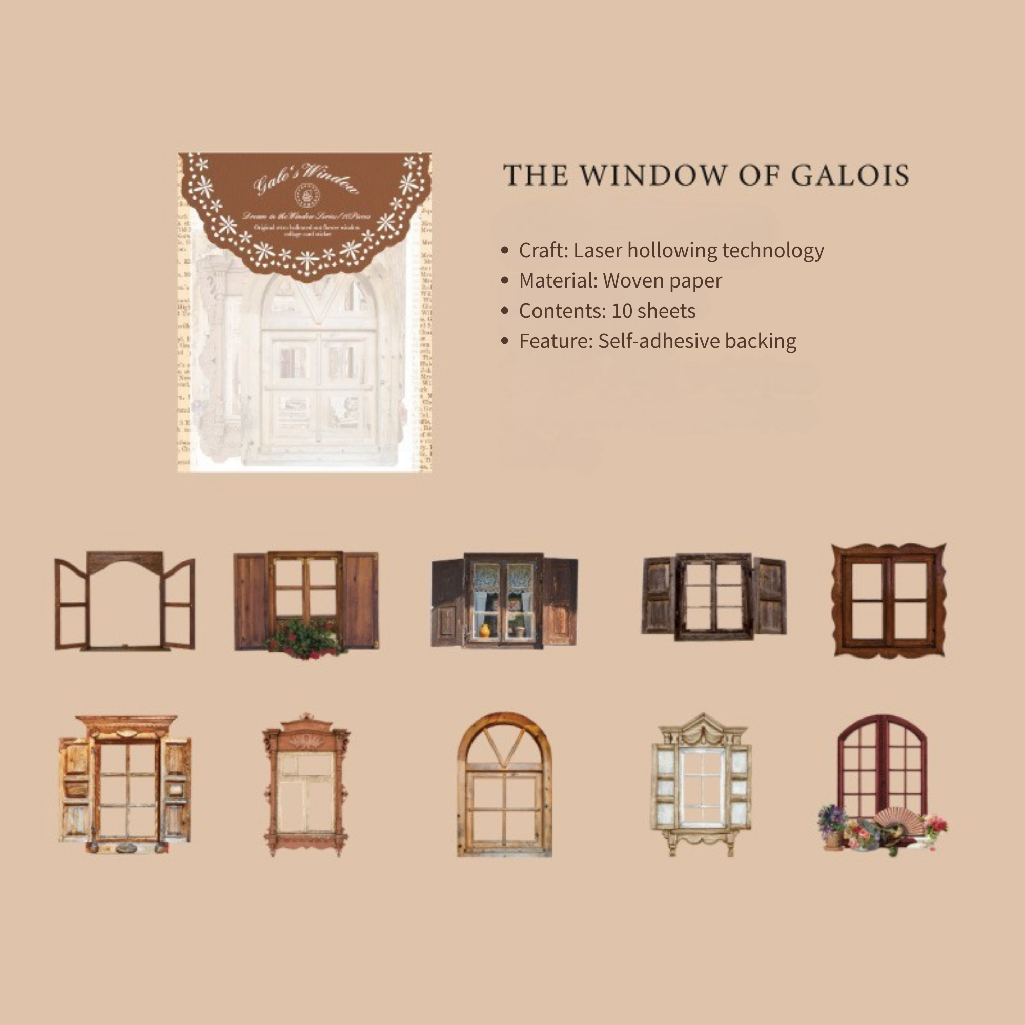 Dream in the Window Series Stickers-10 PCS