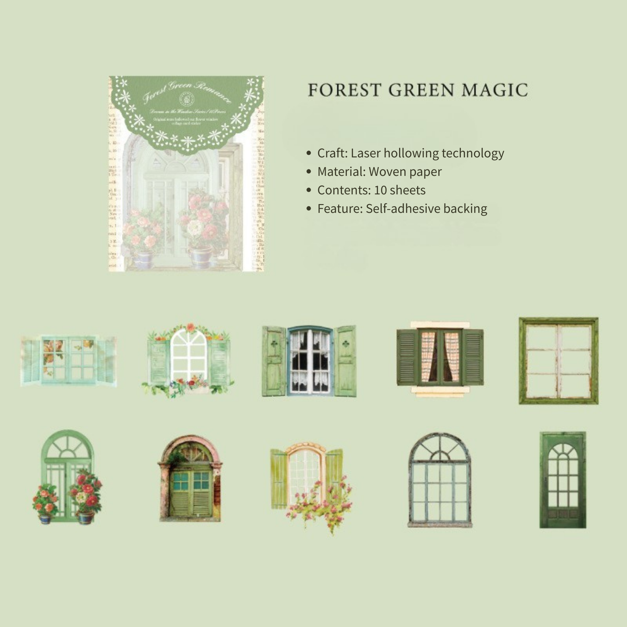 Dream in the Window Series Stickers-10 PCS