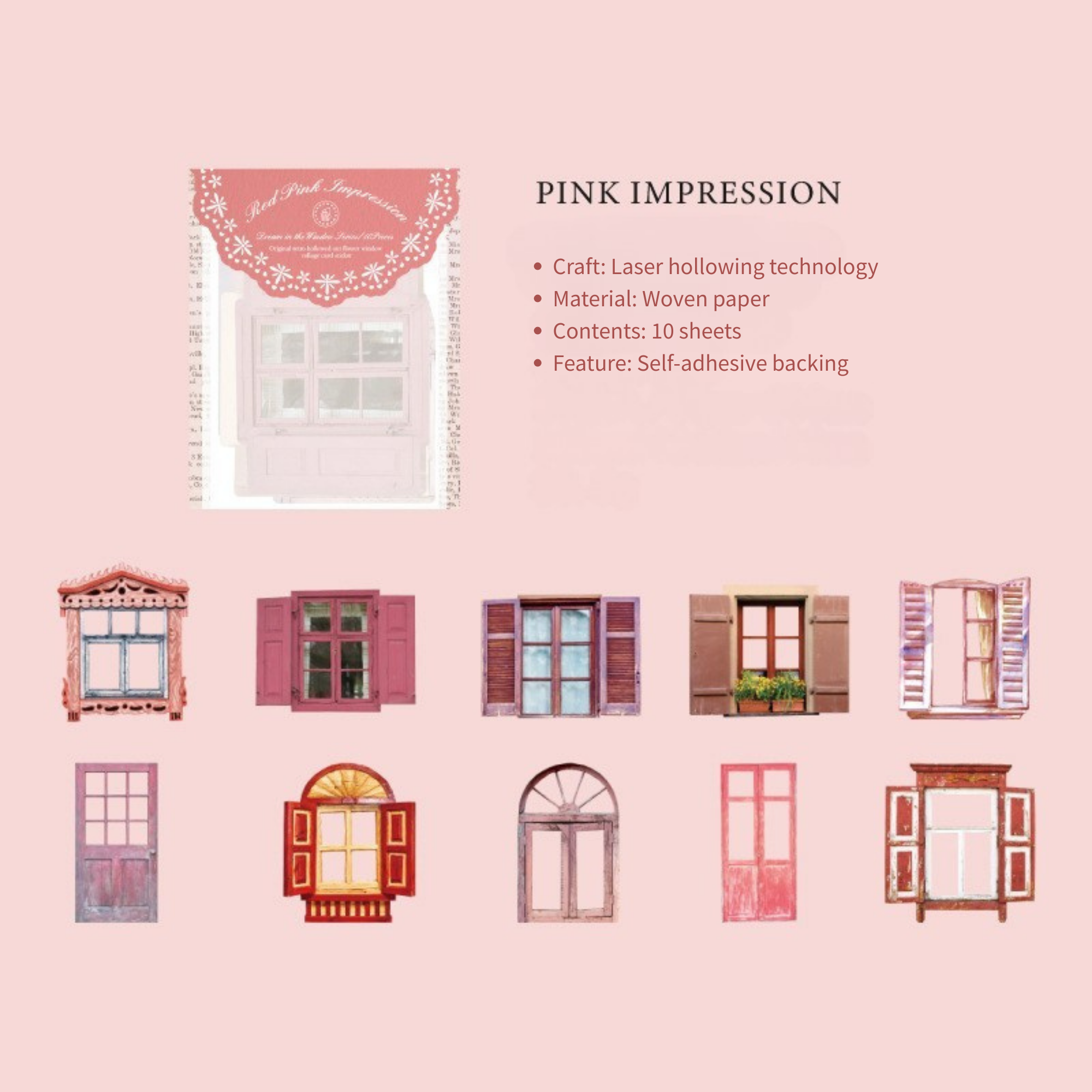 Dream in the Window Series Stickers-10 PCS