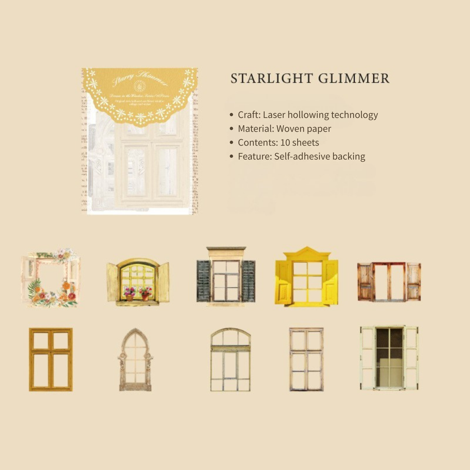 Dream in the Window Series Stickers-10 PCS