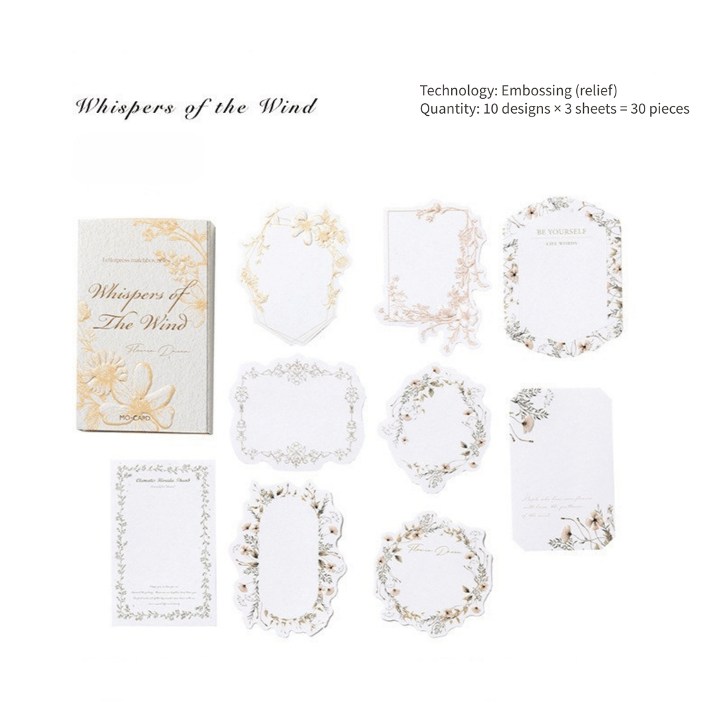 Dream Return Embossed Sticky Notes-6 unique style