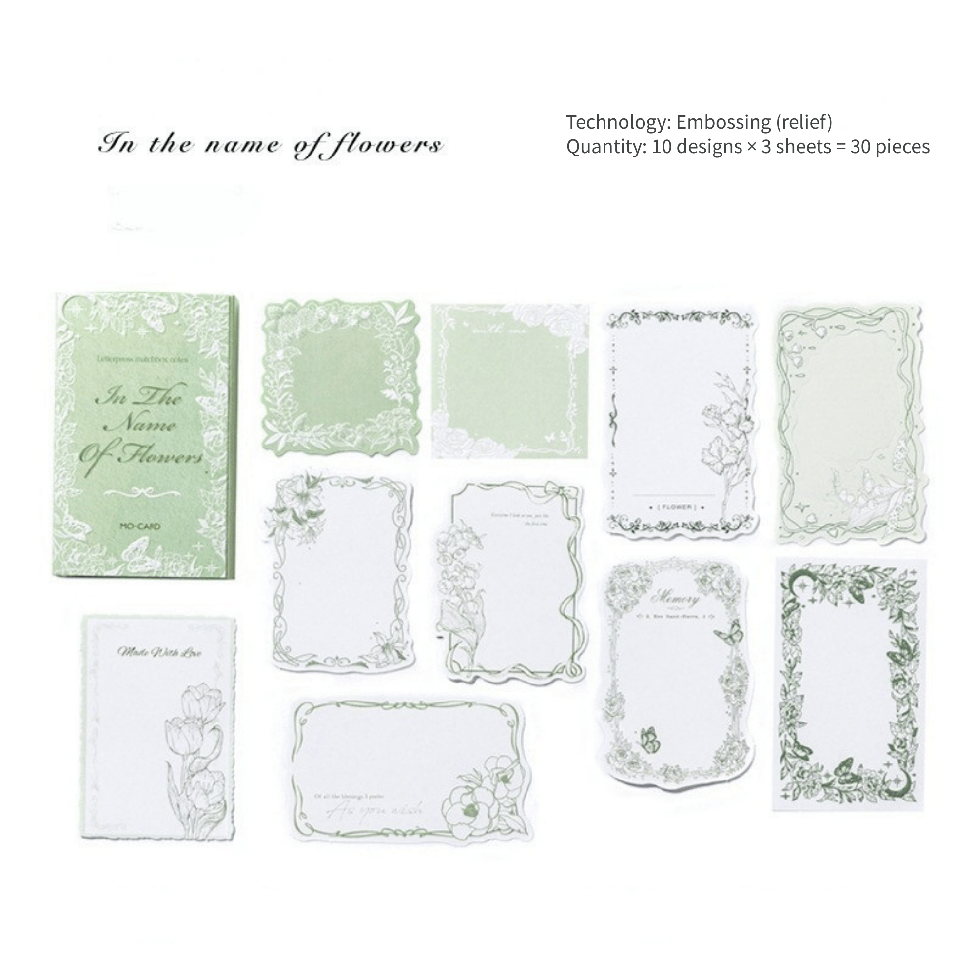 Dream Return Embossed Sticky Notes-6 unique style