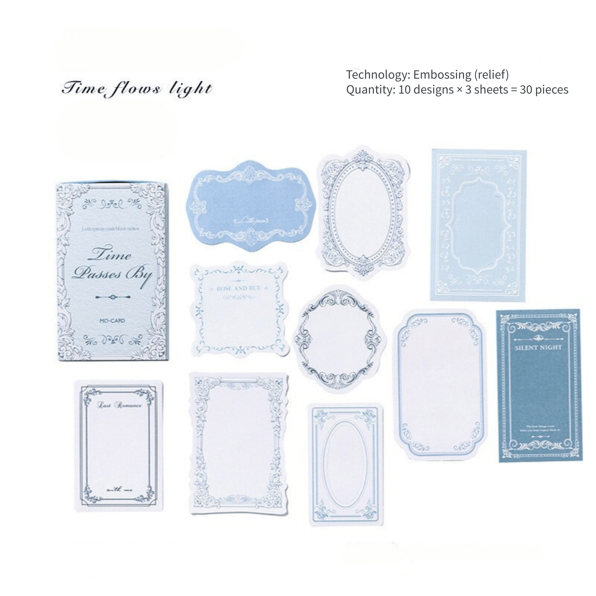 Dream Return Embossed Sticky Notes-6 unique style