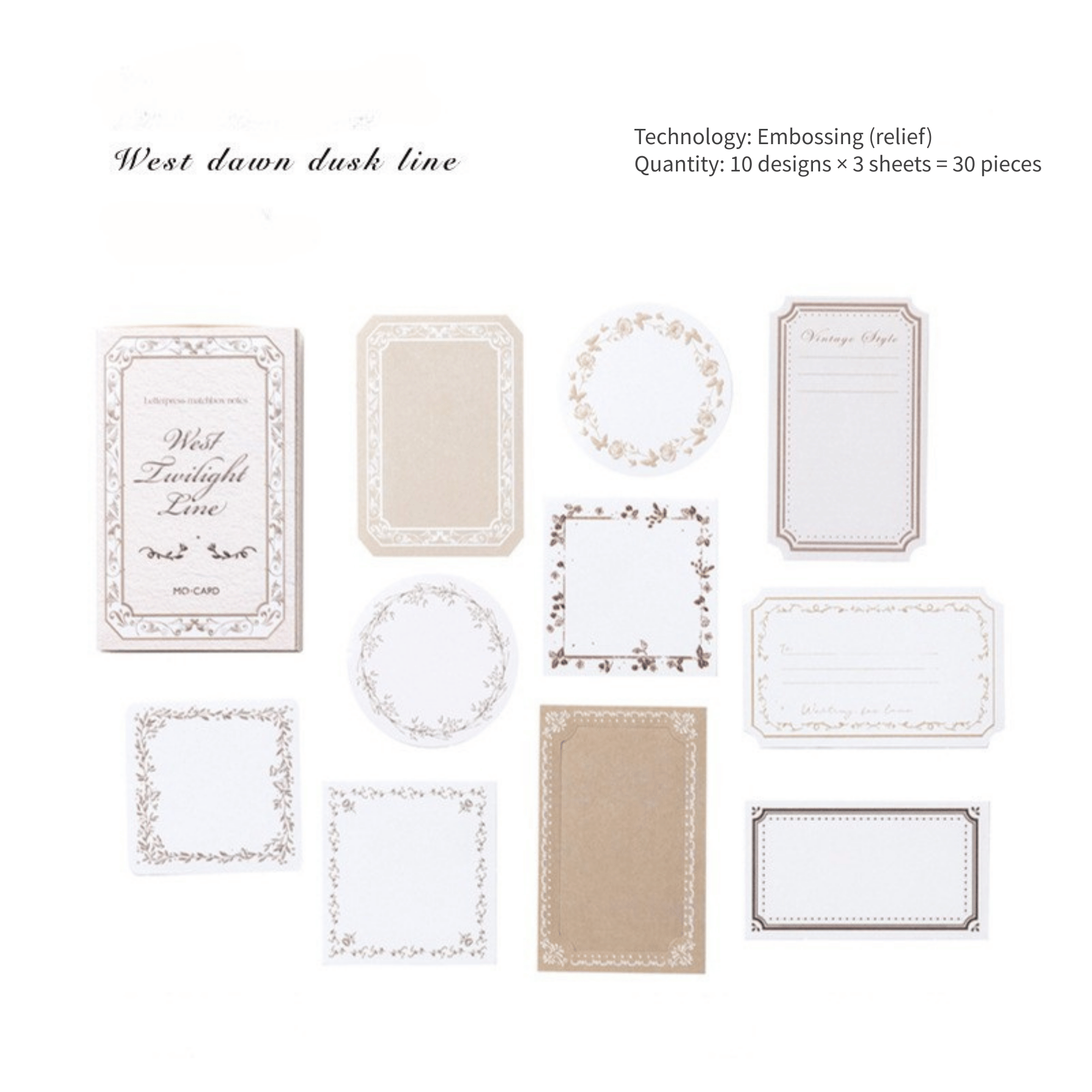 Dream Return Embossed Sticky Notes-6 unique style